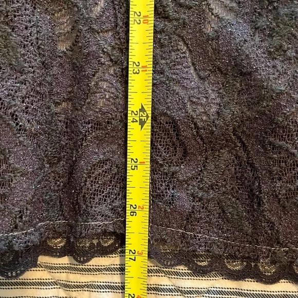 Kimchi Blue Lace A-Line Skirt in Charcoal - Picture 7 of 10